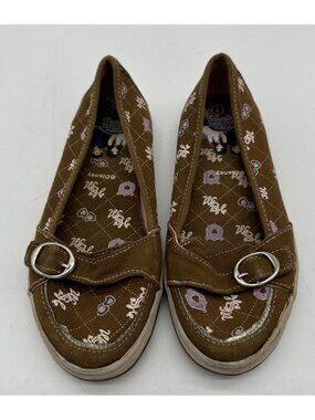 Disney High School Musical Kids Canvas Slip-On Shoes Size 1 Brown Patterned  Buc